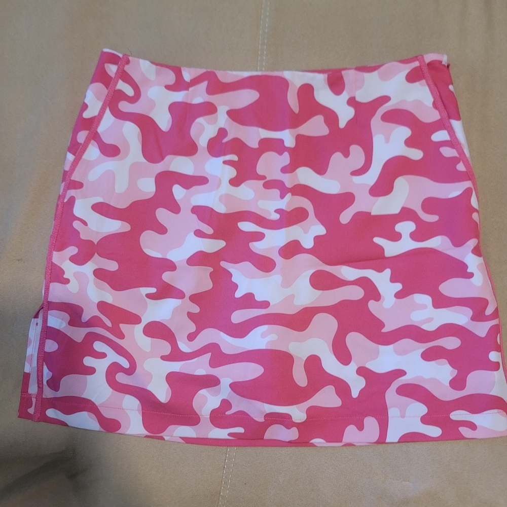 Golftini Scramble Skort Pink Camouflage Golf Tennis, Pickle Ball Athleisure